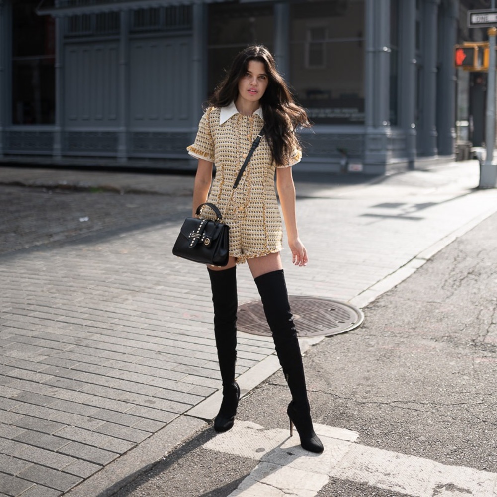 Romper tweed